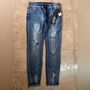 High rise jean jogger